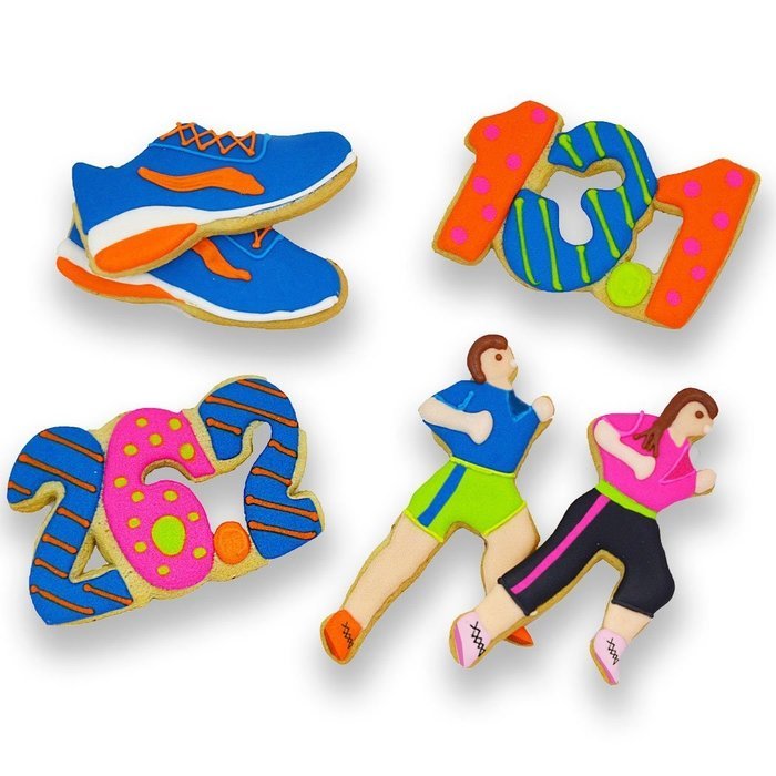 Gone For a Run Runner's Cookie Cutters (Set of 4) (13.1, 26.2, Shoe and Runner) N3