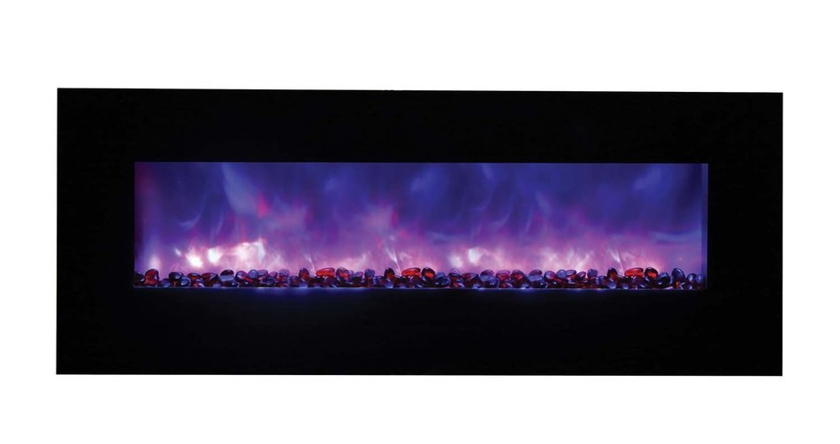 Amantii Wall Mount / Flush Mount Series Electric Fireplace with Ice Media Kit, 60 Inch N29