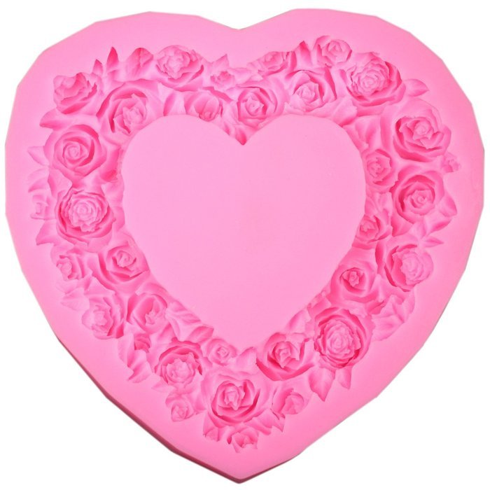 Mujiang Large Size Rose Fondant Cake Decorating Jello Clay Chocolate Silicone Molds N5