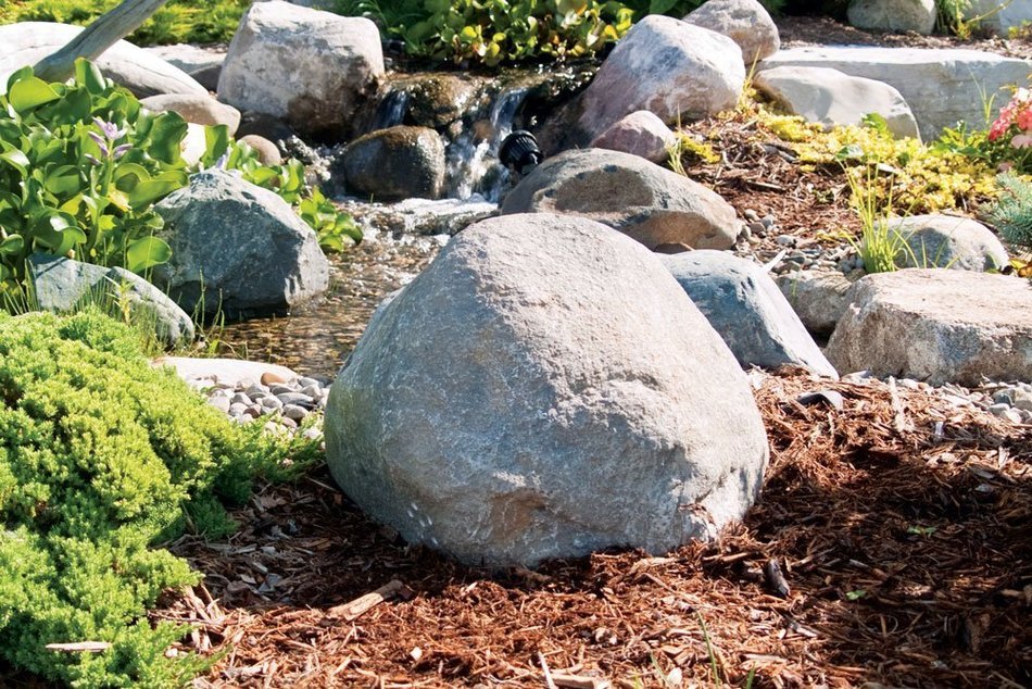TrueRock Boulder Cover, Small, Greystone, 18"L x 16"W x 11"H N2