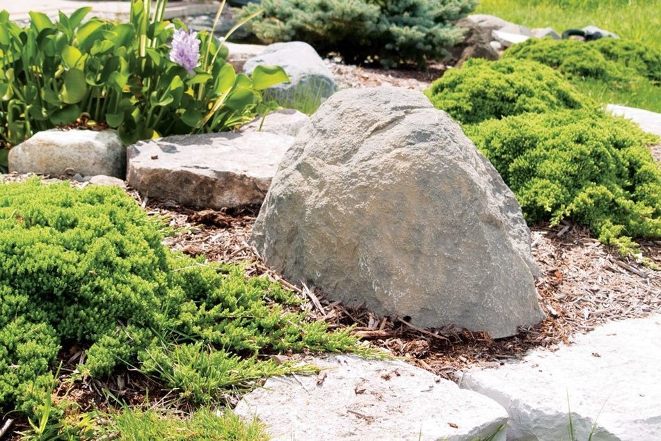 TrueRock Boulder Cover, Small, Greystone, 18"L x 16"W x 11"H N5