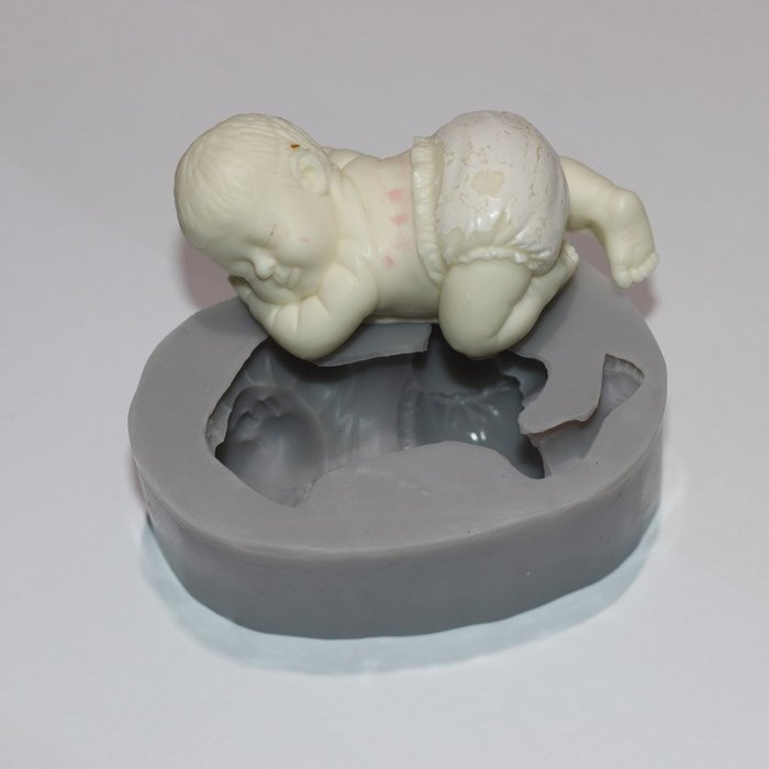 Scrambling Baby Fondant Mold Cake Topper Decorating Silicone Molds