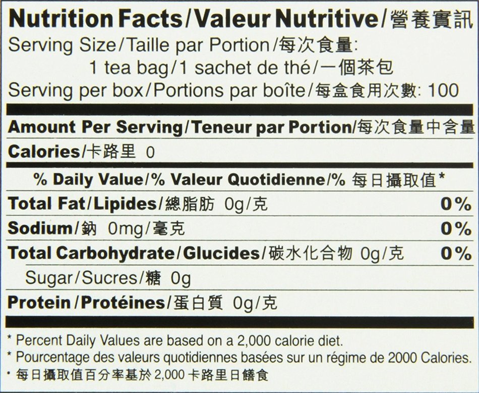 Prince of Peace Oolong Tea - 100 Tea Bags net wt. 6.35oz (180g) N2