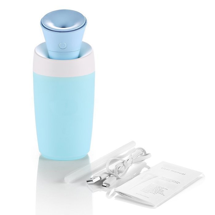 QH Silent USB Air Purifier Mini Humidifier For Office Home Car and Baby (Blue) N16
