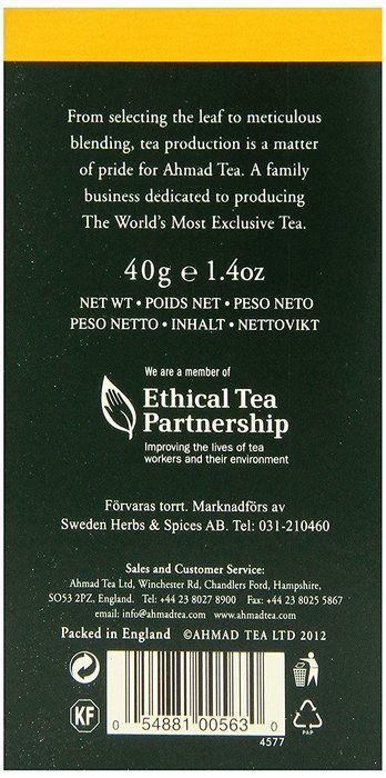 Ahmad Tea Ceylon Tea, 20-Count Boxes (Pack of 6) N3