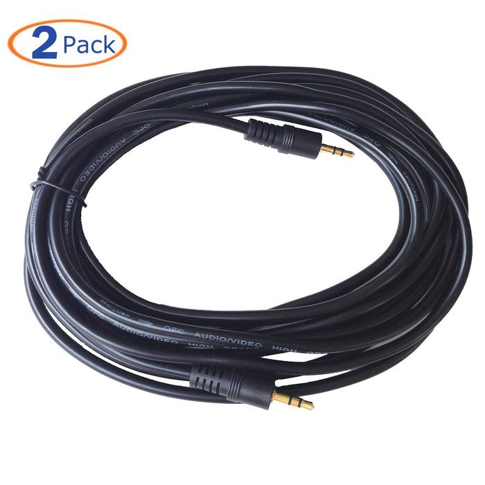 Conwork 30 Feet 3.5mm Headset Audio Cable Male to Male Stereo AUX Extension Cable