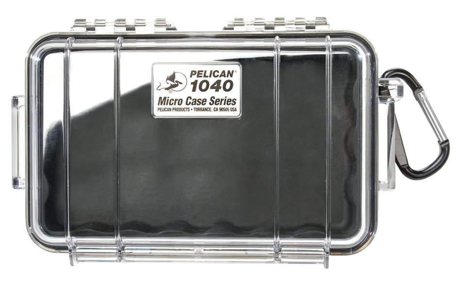 Pelican 1040-028-100 Waterproof Case - 1 Pack - Retail Packaging - Red/Clear N2