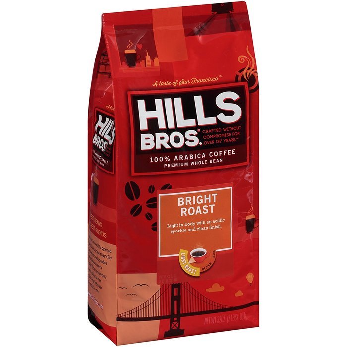 Hills Bros Coffee Dark Satin Premium Whole Bean Coffee, 32 Ounce N4