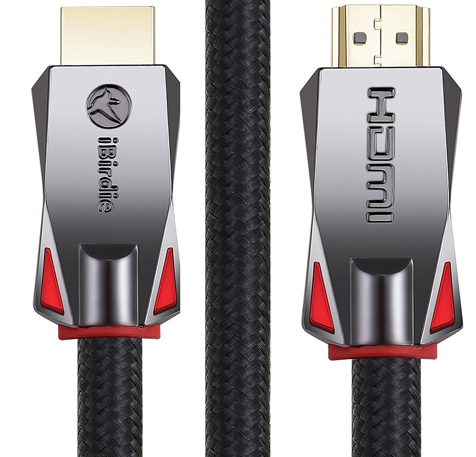 iBirdie High Speed HDMI cable 15ft(4.6m), Supports Ethernet,1080P, 3D, 4K and Audio Return(ARC), 26AWG, Braided...