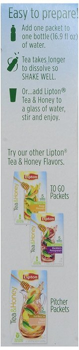 Lipton Tea and Honey Decaf Iced Green Tea To Go Packets, Strawberry Acai 10 ct N3