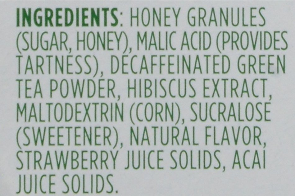 Lipton Tea and Honey Decaf Iced Green Tea To Go Packets, Strawberry Acai 10 ct N4
