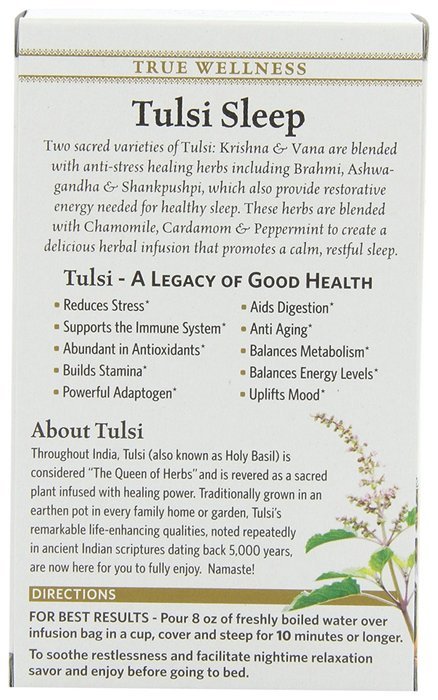 Organic India Organic Tulsi Herbal Tea, Tulsi Sleep, 18 Tea Bags (Pack of 6) N3