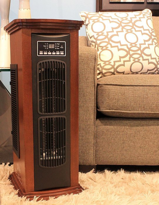 American Comfort ACW0065WE 1500-watt Tower Infrared Heater, Espresso N3