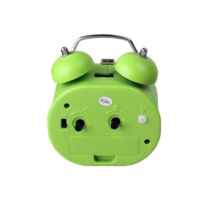 HENSE Creative Colorful Design Non-ticking Mute Silent Quartz Movement Twin Bell Alarm Clock With Nightlight HA16... N6