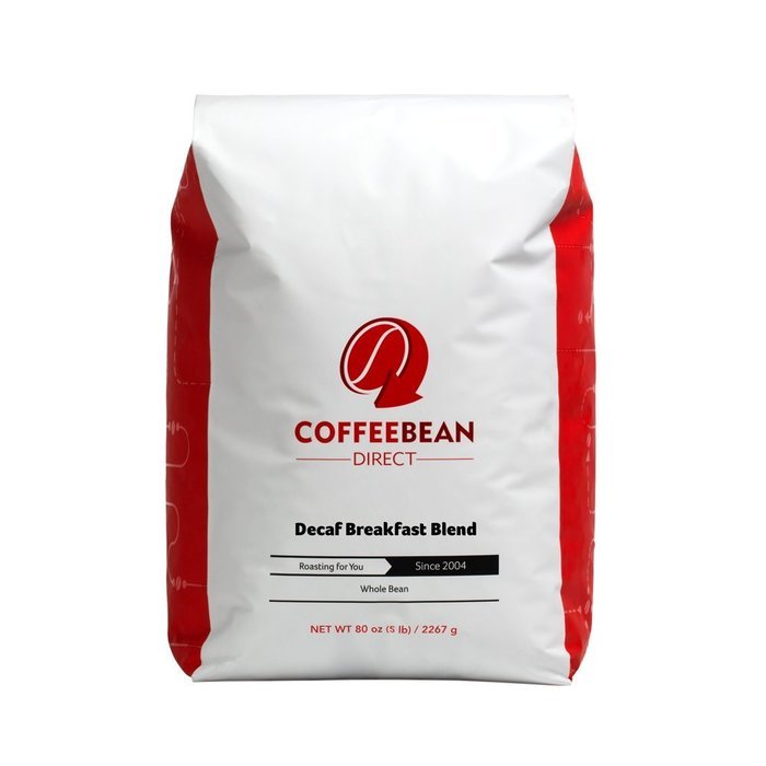 Coffee Bean Direct Decaf Colombian, Whole Bean Coffee, 5-Pound Bag N19