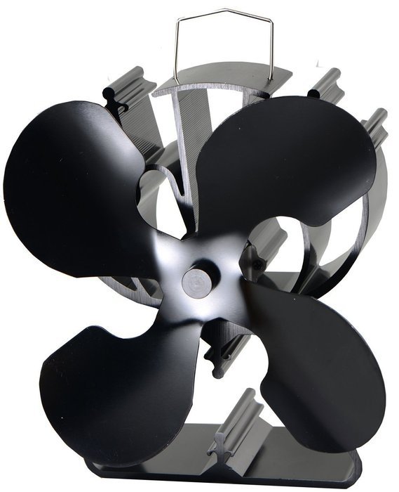 4-Blade Heat Powered Stove Fan for Wood / Log Burner/Fireplace increases 80% more warm air than 2 blade fan- Eco... N4