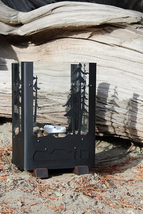Rustic Table Top Fireplace N2