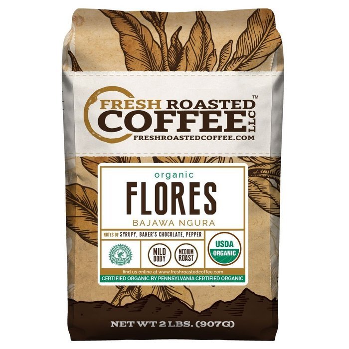 Flores Bajawa Ngura Organic, Whole Bean coffee, Fresh Roasted Coffee LLC (5 lb.) N2