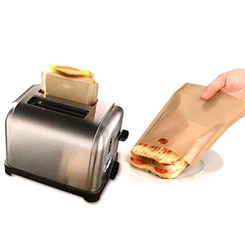 Mangocore 3pcs Reusable Toaster Bag Non Stick Bread Bag Sandwich Bags PTFE Coated Fiberglass Toast Microwave Heating...