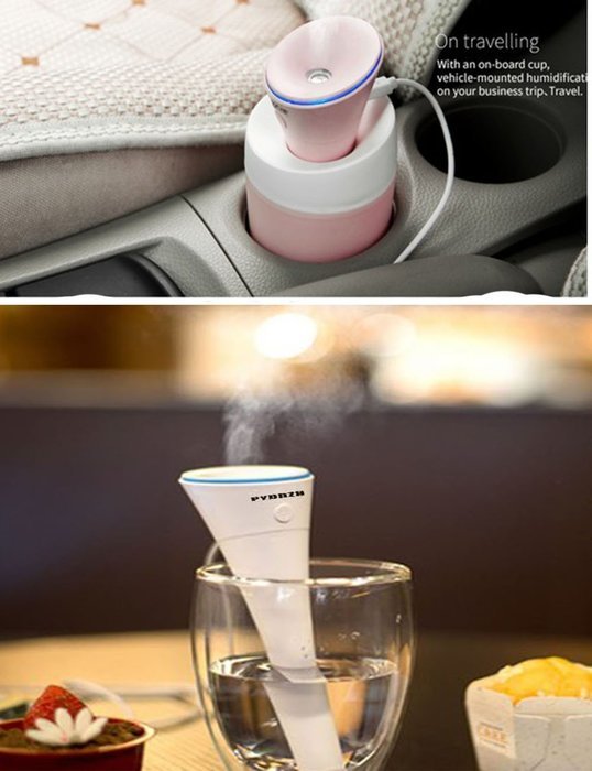 PYDDZH Mini Humidifier USB Wire Controller and Pen Shape, Cool Mist Microporous Type, Travel Humidifier - USB... N15