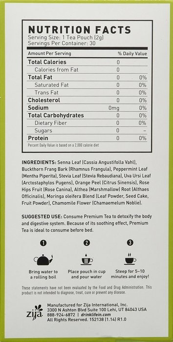 Zija Premium Tea 30 Packets, 60g