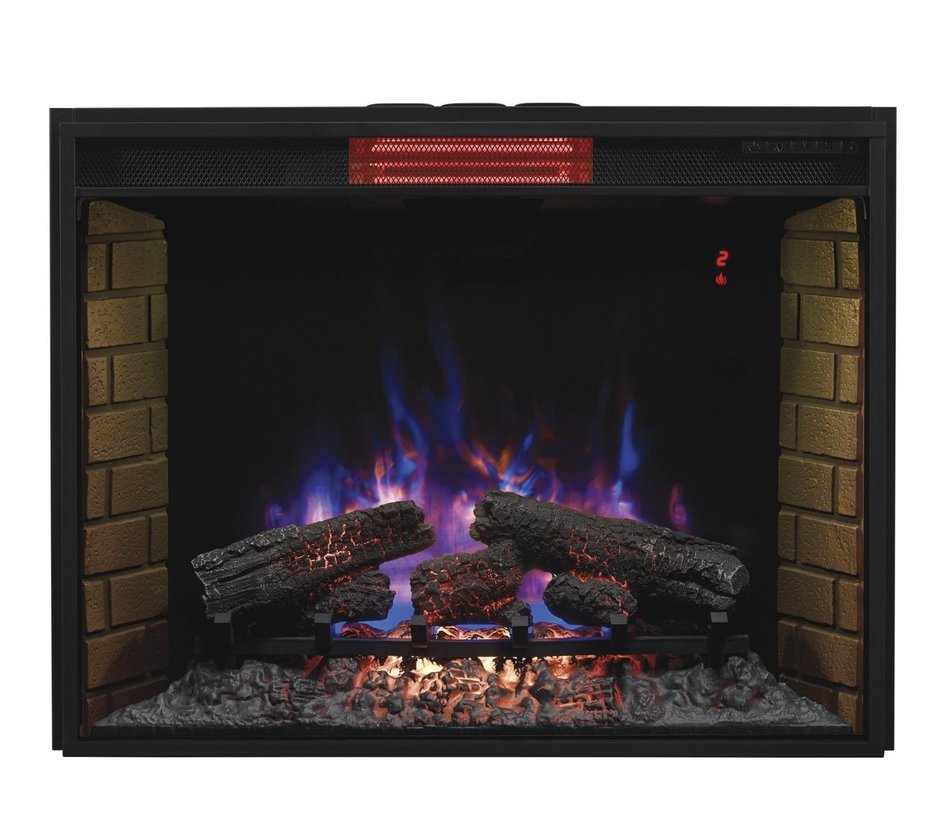 ClassicFlame 33II310GRA 33" Infrared Quartz Fireplace Insert with Safer Plug N2