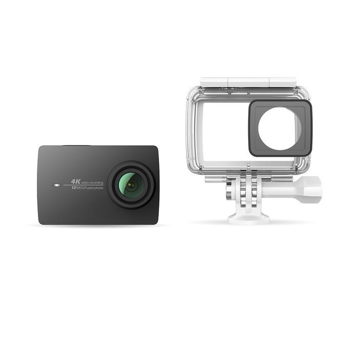 YI 4K Action Camera with Selfie Stick & Bluetooth Remote (US Edition) Night Black N4