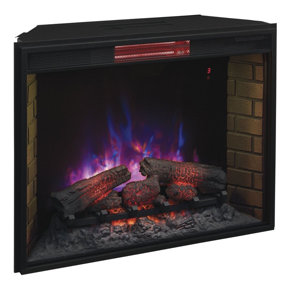 ClassicFlame 33II310GRA 33" Infrared Quartz Fireplace Insert with Safer Plug N3
