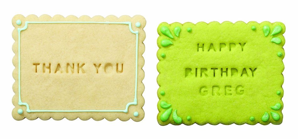 Chicago Metallic CMB108 Personalized Notes Cookie Cutters with Spring Ejection Feature, Set of 3 N3