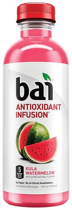 Bai Kula Watermelon, Antioxidant Infused Beverage, Kula Watermelon, 18 Ounce (Pack of 6)