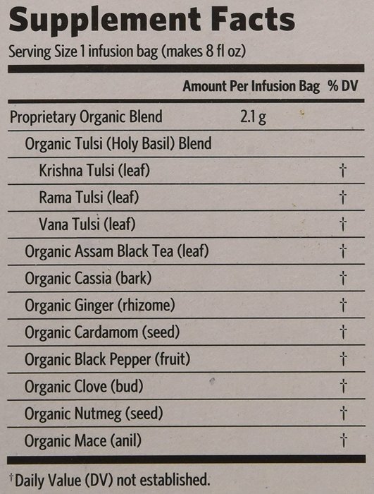 Organic India Chai Masala Tulsi Tea - 18 per pack -- (6 pack) N3