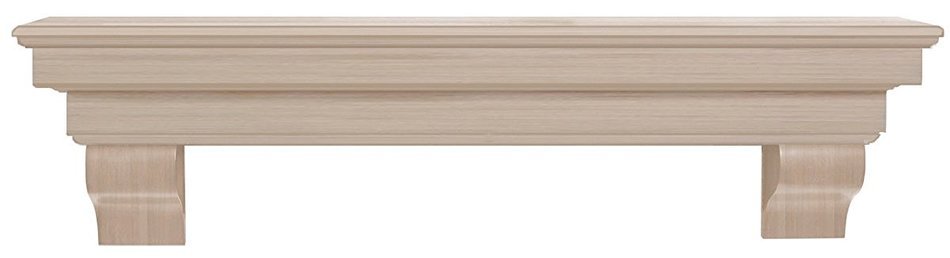 Pearl Mantels 495-72 Auburn Arched 72-Inch Wood and Wood Veneer Fireplace Mantel Shelf, Unfinished. N5