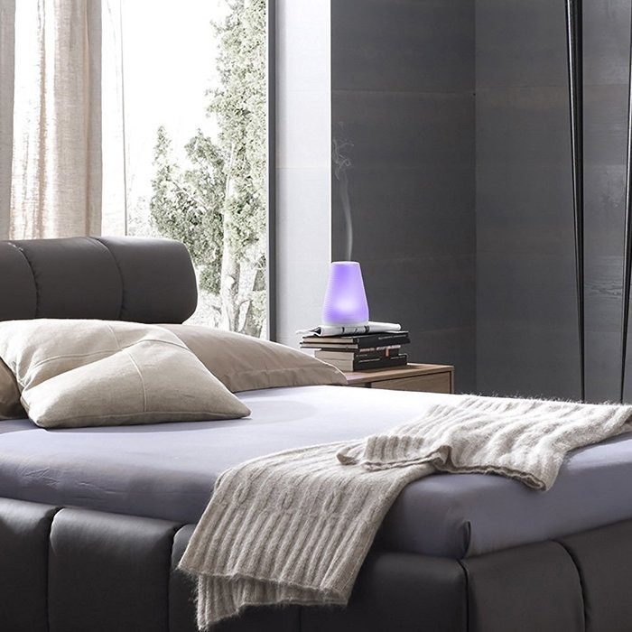 ledsniper 100ml Essential Oil Diffuser, Cool Mist Aroma Humidifier with 7 Changing Colorful LED Lights, Waterless... N5