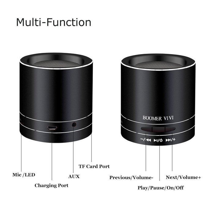 Rose Gold Bluetooth Speaker By BOOMER VIVI Portable Mini Bluetooth Speaker Wireless Loud Speaker With Clear Sound... N2