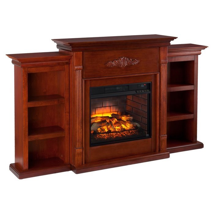 Southern Enterprises Tennyson Infrared Electric Fireplace in Ivory N9