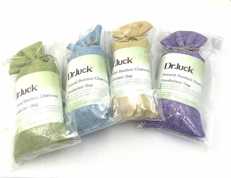 Dr. Luck Upgrade 150g/Bag Natural Bamboo Charcoal Deodorizer Bag-Nature Air Purifier,Air Freshener,Economic Active...