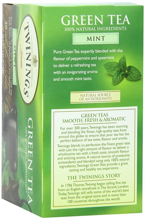Twinings Green Tea, Mint, 20 Count Bagged Tea (6 Pack)