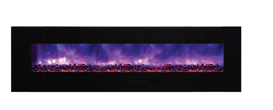 Amantii Wall Mount / Flush Mount Series Electric Fireplace with Ice Media Kit, 60 Inch N33