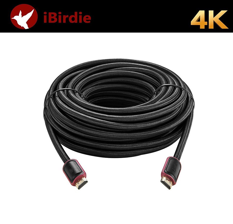 iBirdie High Speed HDMI cable 15ft(4.6m), Supports Ethernet,1080P, 3D, 4K and Audio Return(ARC), 26AWG, Braided... N3