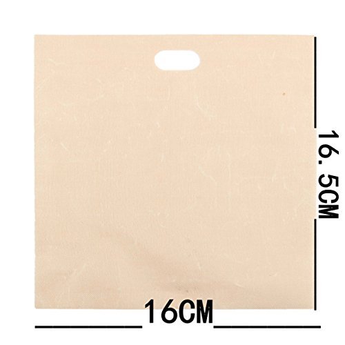 Mangocore 3pcs Reusable Toaster Bag Non Stick Bread Bag Sandwich Bags PTFE Coated Fiberglass Toast Microwave Heating... N3
