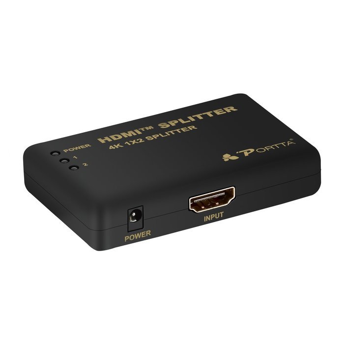 Portta 4PET0102 HDMI Splitter 2 Port 1x2 v1.4 with 340MHz and 4k x 2k support Full 3D Uncompressed Compressed...
