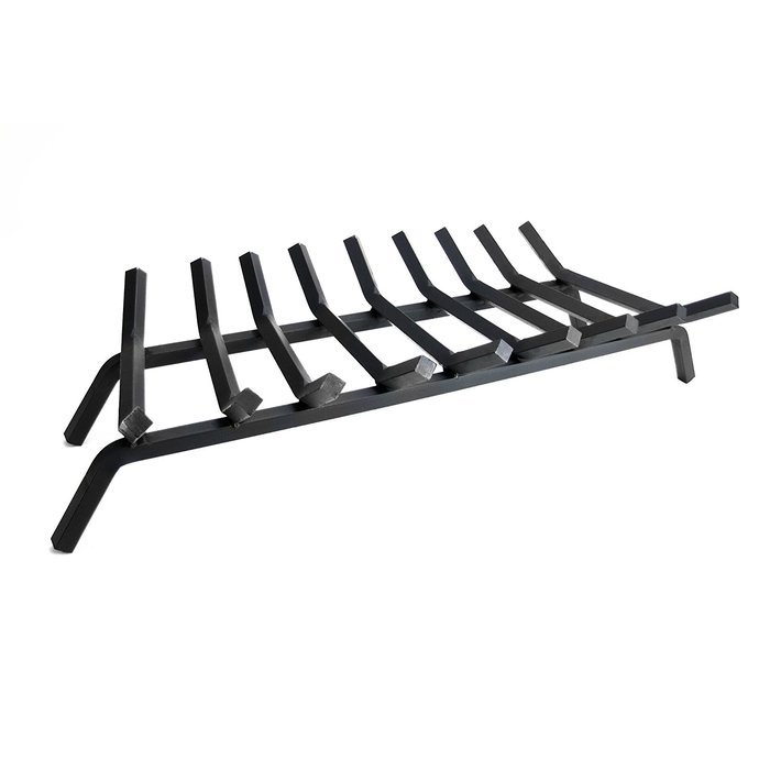 Pleasant Hearth - 3/4" Premium Solid Steel Fireplace Grates, Black, 30-Inch N2