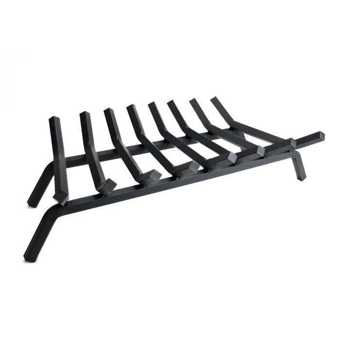 Pleasant Hearth - 3/4" Premium Solid Steel Fireplace Grates, Black, 30-Inch N4
