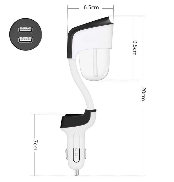 Security Car Humidifier, Ultrasonic Mini Cool Mist Aroma Humidifier Dual USB Charger Port Air Purifier with Auto... N5