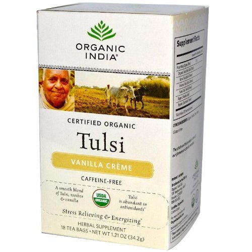 Organic India Tulsi Tea, Vanilla Creme, 18 Count N2