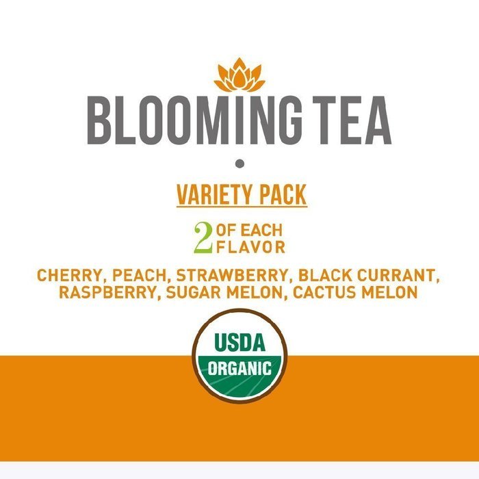 Organic Blooming Tea - 14-Count Variety Pack of Flowering Tea in a Gift Canister - 100% Organic Calendula Flowers... N7