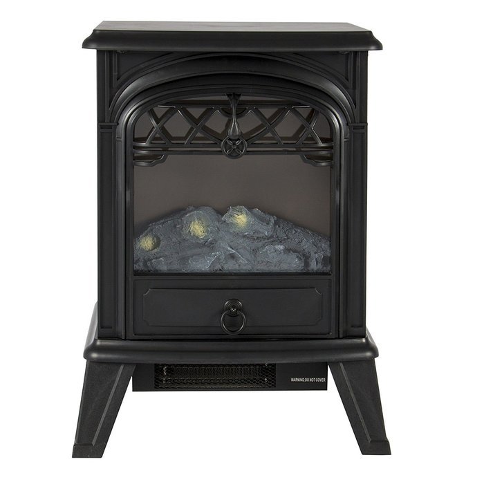 Modern Standing Electric Fireplace Heater Fire Stove Flame Wood Log Portable - P4 N2