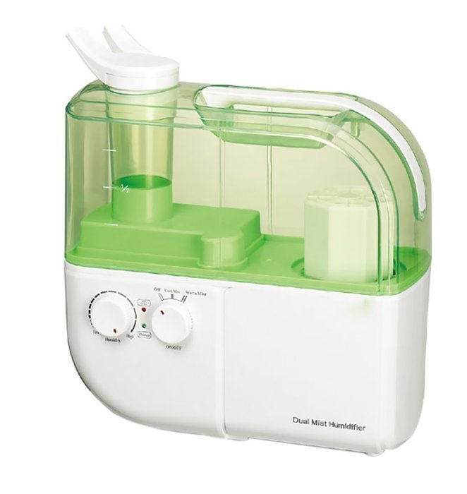 Sunpentown Home Living Room Appliance Dual-Mist Ultrasonic Humidifier Warm And Cool - Green