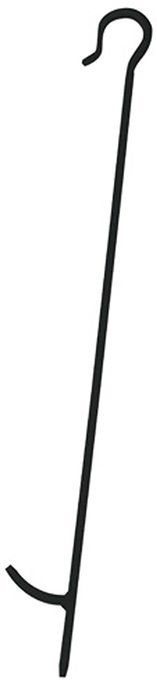 Uniflame, P-1002, 29.5" Black Finish Poker With Crook Handle
