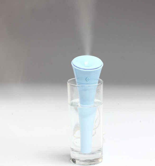 QH Silent USB Air Purifier Mini Humidifier For Office Home Car and Baby (Blue) N21